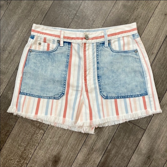 American Eagle Outfitters Pants - American Eagle Carnival Striped Mom Shorts sz 16